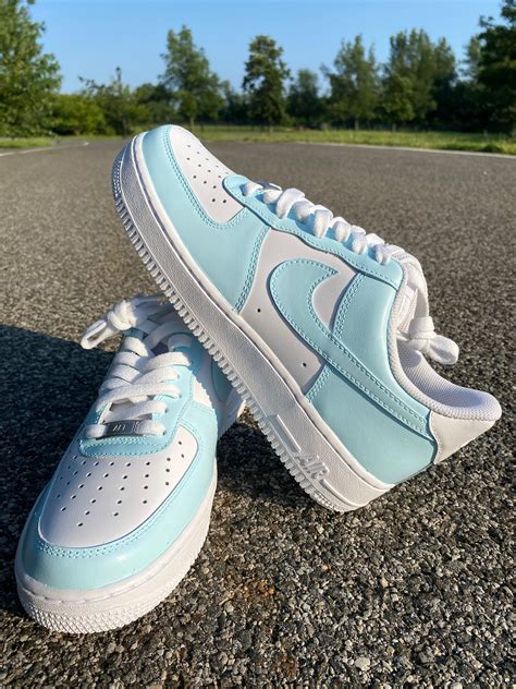 blue Nike Air Force 1s